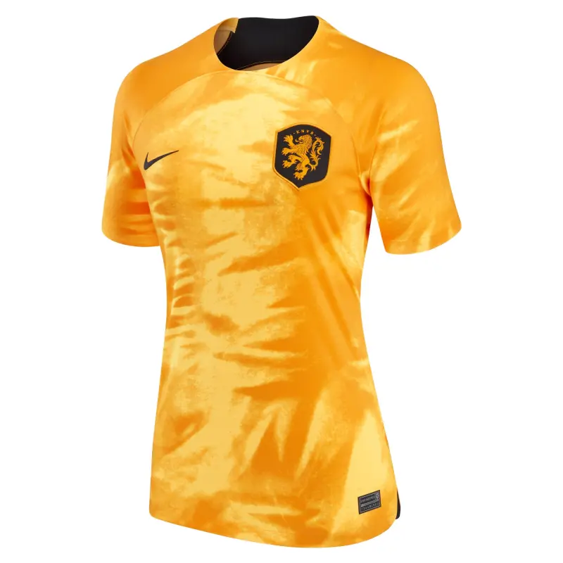 US Football Jerseys Netherlands National Team Nike Women’s 2022/23 Home Breathe Stadium Replica Blank Jersey – Orange– Official NFL Jerseys & Sportswear