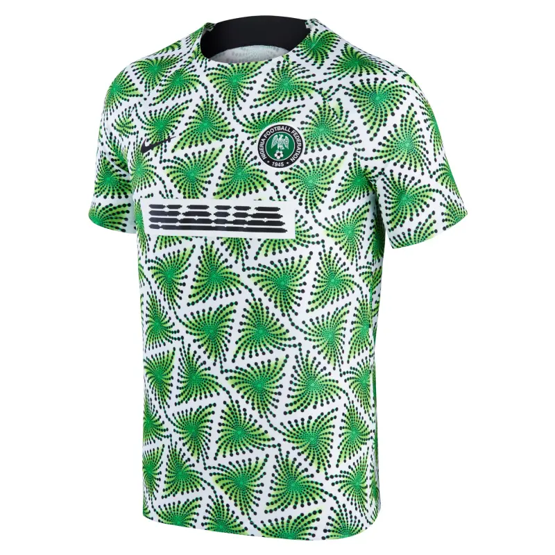 US Football Jerseys Nigeria National Team Nike 2022/23 Pre-Match Top – White– Official NFL Jerseys & Sportswear