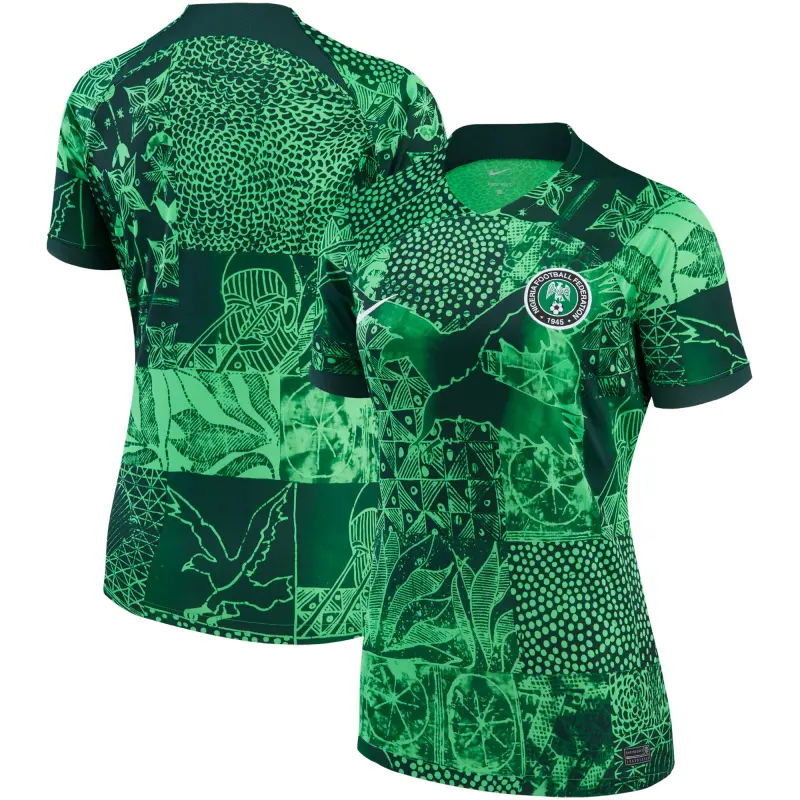 US Football Jerseys Nigeria National Team Nike Women’s 2022/23 Home Breathe Stadium Replica Blank Jersey – Green– Official NFL Jerseys & Sportswear