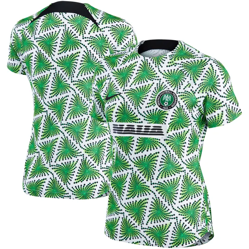 US Football Jerseys Nigeria National Team Nike Women’s 2022 Pre-Match Top – Green– Official NFL Jerseys & Sportswear