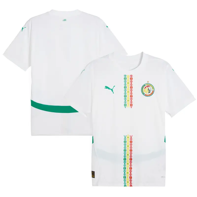US Football Jerseys Senegal National Team Puma 2025 Home Replica Jersey – White– Official NFL Jerseys & Sportswear