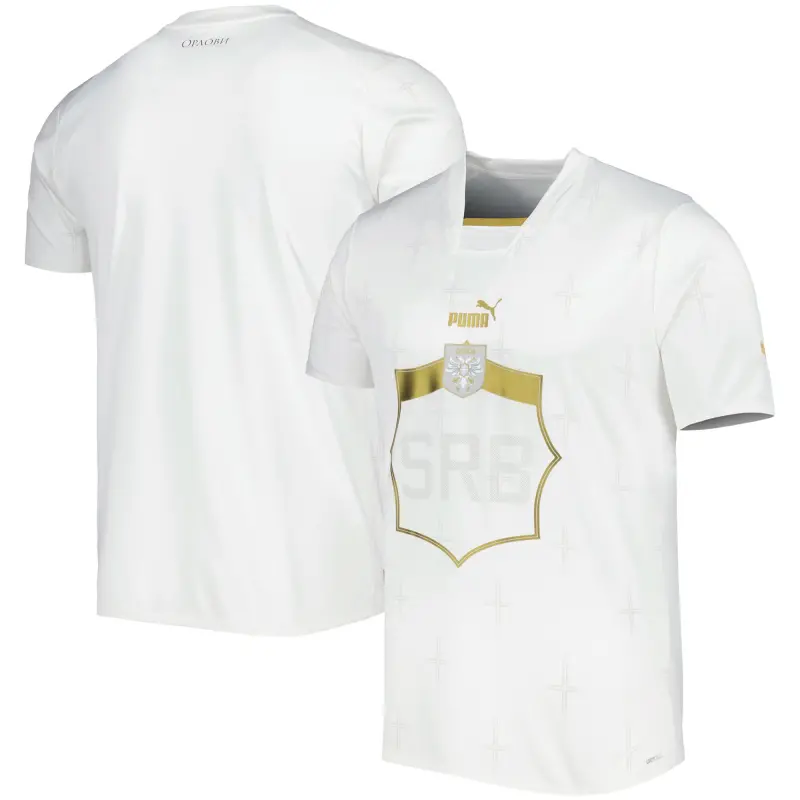 US Football Jerseys Serbia National Team Puma 2022/23 Away Replica Jersey – White– Official NFL Jerseys & Sportswear