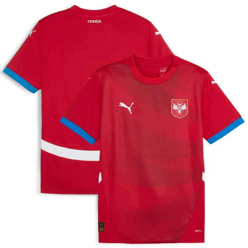 US Football Jerseys Serbia National Team Puma 2024 Home Replica Jersey – Red– Official NFL Jerseys & Sportswear