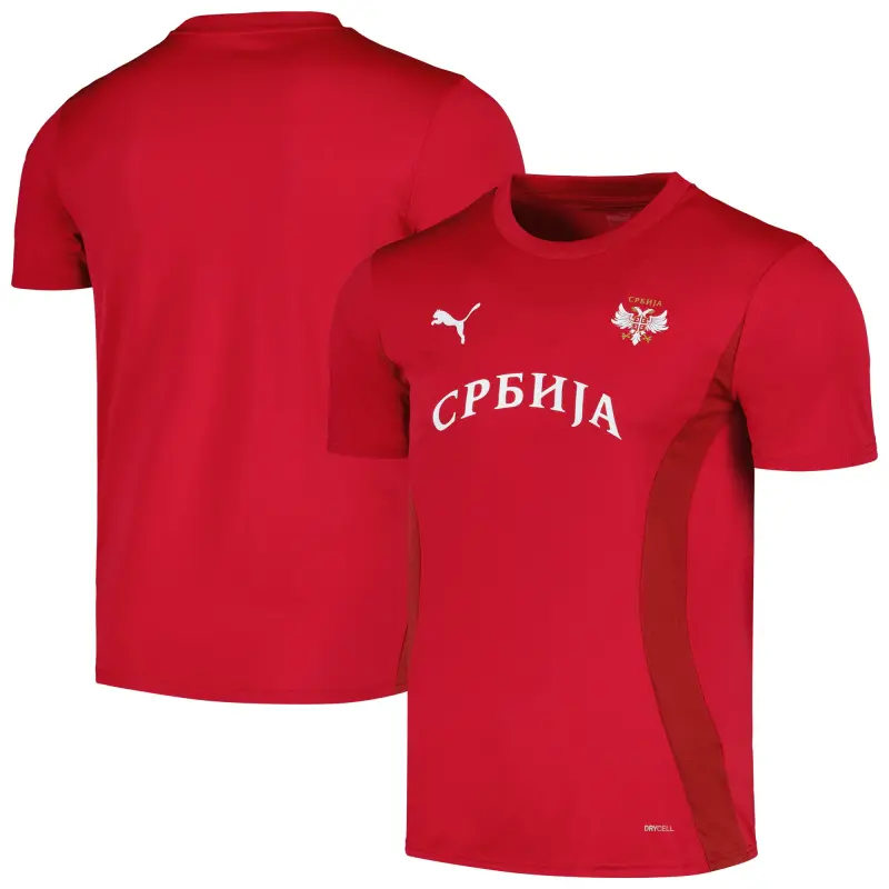 US Football Jerseys Serbia National Team Puma 2024 Pre-Match Jersey – Red– Official NFL Jerseys & Sportswear