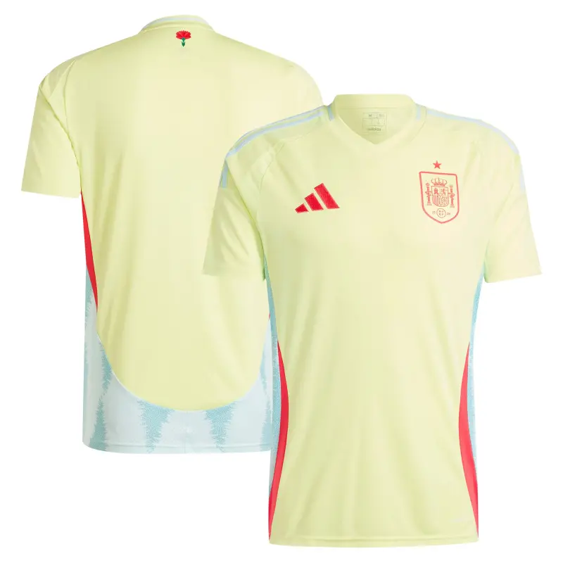 US Football Jerseys Spain National Team adidas 2024 Away Replica Jersey – Yellow– Official NFL Jerseys & Sportswear