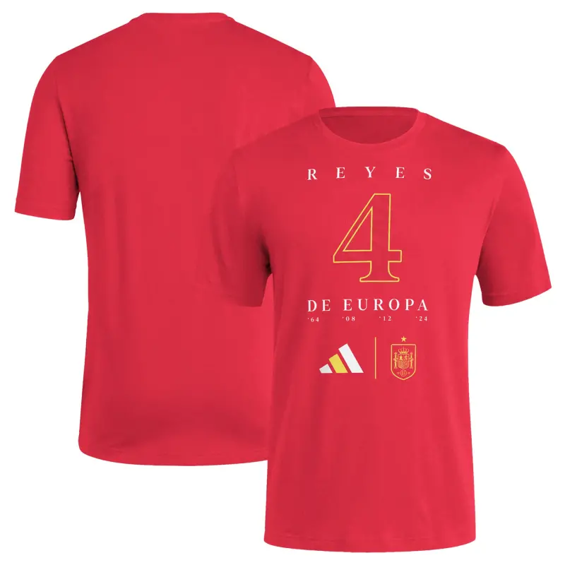US Football Jerseys Spain National Team adidas 2024 European Champions T-Shirt – Red– Official NFL Jerseys & Sportswear