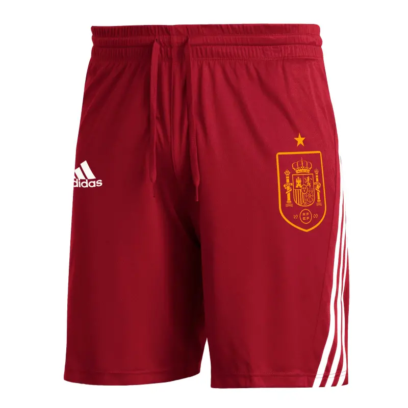 US Football Jerseys Spain National Team adidas Club Crest Three-Stripe AEROREADY Shorts – Red– Official NFL Jerseys & Sportswear