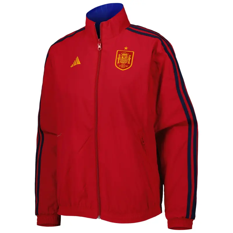 US Football Jerseys Spain National Team adidas Women’s Anthem AEROREADY Reversible Full-Zip Jacket – Red/Blue– Official NFL Jerseys & Sportswear
