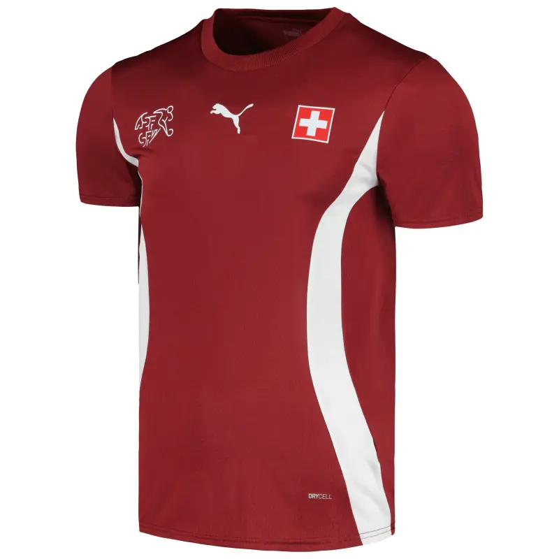 US Football Jerseys Switzerland National Team Puma 2024 Pre-Match Jersey – Red– Official NFL Jerseys & Sportswear
